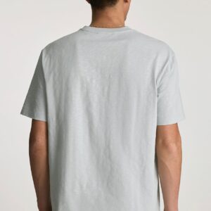 SLUB CREW NECK T-SHIRT IN PEARL BLUE - Mavi Jeans