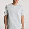 SLUB CREW NECK T-SHIRT IN PEARL BLUE - Mavi Jeans