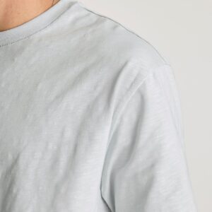 SLUB CREW NECK T-SHIRT IN PEARL BLUE - Mavi Jeans
