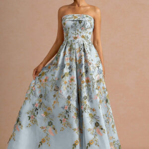 Evangeline Sky Blue Maxi Dress 