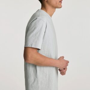 SLUB CREW NECK T-SHIRT IN PEARL BLUE - Mavi Jeans