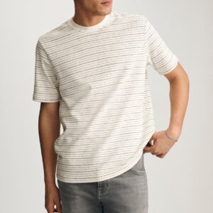 CREW NECK T-SHIRT IN ANTIQUE WHITE - Mavi Jeans